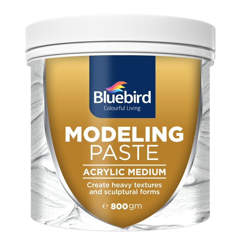 Bluebird Thick Modeling Paste White 28.2 Oz / 800gm - High Density, Acrylic Medium for Texture, Thickness, Dimension Additive and Christmas Decorations - Image 1